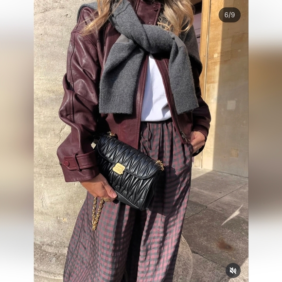 ZARA ZW COLLECTION GINGHAM BLOOMER PANTS - Picture 13 of 16